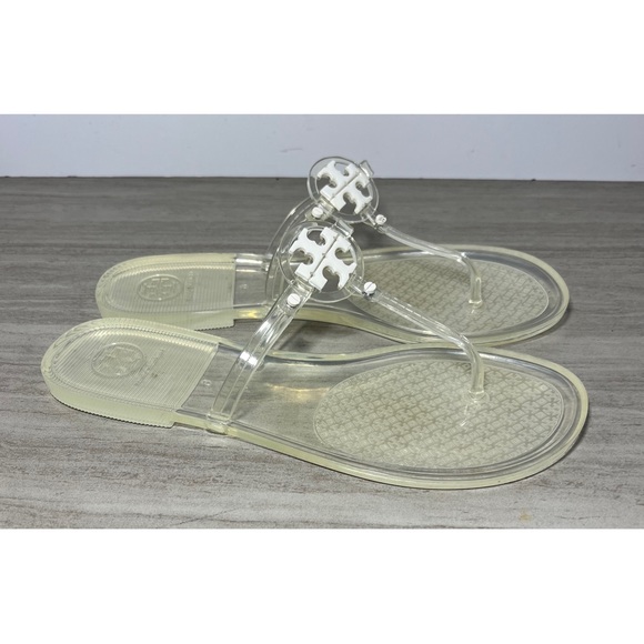 Tory Burch Mini Miller Jelly Thong Clear Sandal Size 9 - Picture 3 of 7